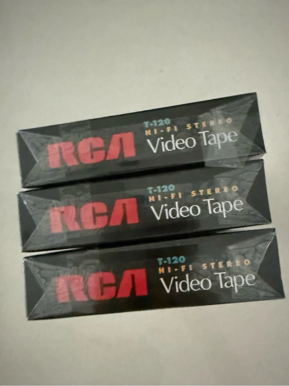 T-120 Hi-Fi Stereo Video Tape VHS rca new sealed three 3